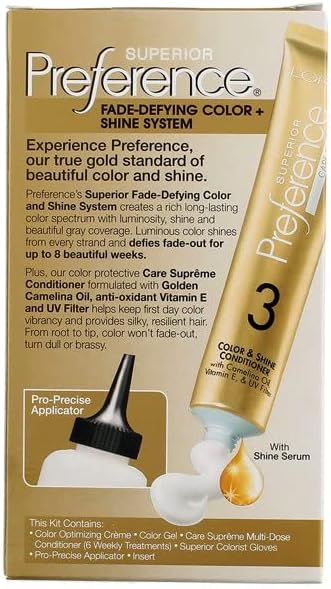 L'Oreal Superior Preference Hair Color 8 Medium Blonde (Pack of 3)
