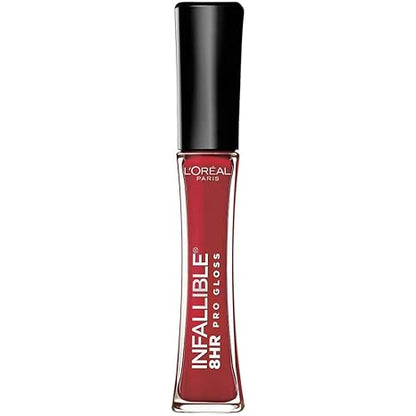 L'Oreal Paris L’Oreal Paris Makeup Infallible 8 Hour Lip Gloss, Comfortable & Hydrating Formula, Rebel Red, 0.5 fl.oz.