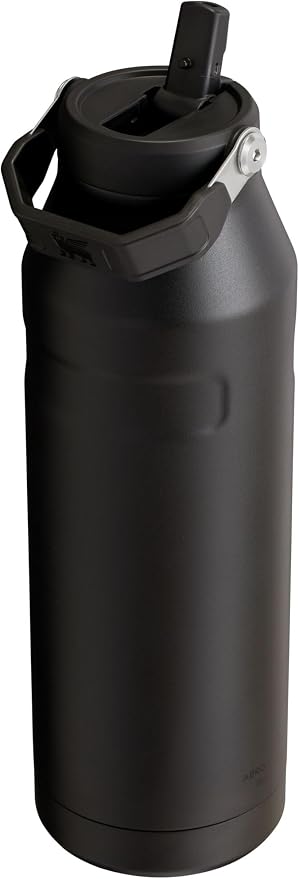 STANLEY IceFlow Flip Straw 2.0 Bottle, 50 oz, Black 2.0