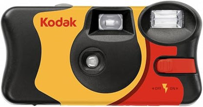 Kodak FunSaver 35mm Single-Use Camera with Flash (Yellow/Red) Bundle