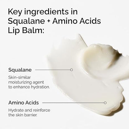 The Ordinary Squalane + Amino Acids Hydrating Lip Balm, for Lips, Elbows, and Cuticles, 0.5 Fl Oz,(Pack of 2)