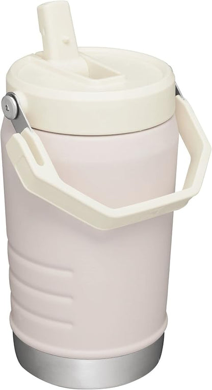 Stanley IceFlow Flip Straw Jug with Handle 40 oz| Twist On Lid and Flip Up Straw | Leak Resistant for Travel and Sports | Insulated Stainless Steel | BPA-Free | Rose Quartz