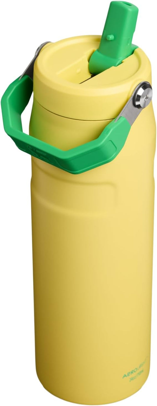 STANLEY IceFlow Flip Straw 2.0 Bottle, 24 oz, Team Yellow Green