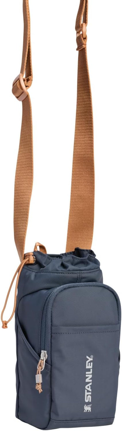 STANLEY Vitalize Carry-All Bag | Bottle Holder with Drawstring Cinch | Adjustable Shoulder Strap | Zippered Valuables Pocket | Durable Recycled Fabric | Twilight