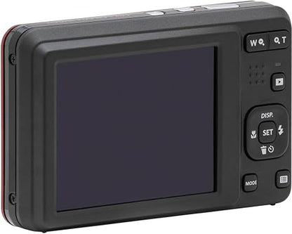 KODAK PIXPRO FZ55 Digital Camera Bundle, Includes: SanDisk 64GB SDXC Memory Card, SD Card Reader Compatible with Computers and Smartphones and Memory Card Wallet (4 Items) (Red)