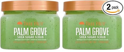 Tree Hut Palm Grove Shea Sugar Scrub, Exfoliating, Hydrating & Moisturizing Body Scrub with Shea Butter & Nourishing Essential Oils, Smooth & Soften Skin, 18 oz (Pack of 2)