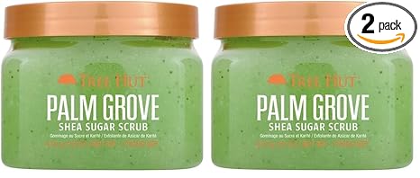 Tree Hut Palm Grove Shea Sugar Scrub, Exfoliating, Hydrating & Moisturizing Body Scrub with Shea Butter & Nourishing Essential Oils, Smooth & Soften Skin, 18 oz (Pack of 2)