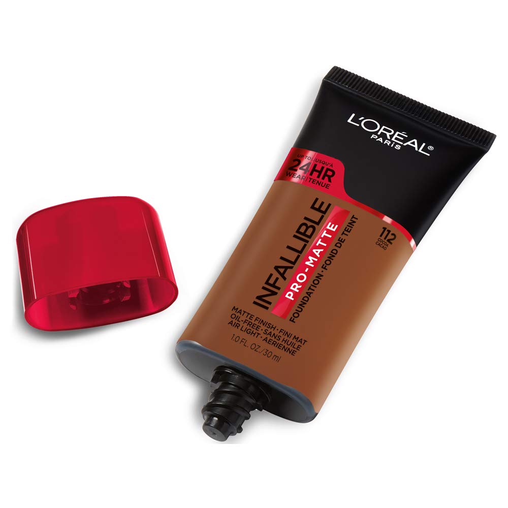 L'Oreal Paris Cosmetics Makeup Infallible Pro-Matte Liquid Longwear Foundation, Cocoa, 1 fl oz (Pack of 2)