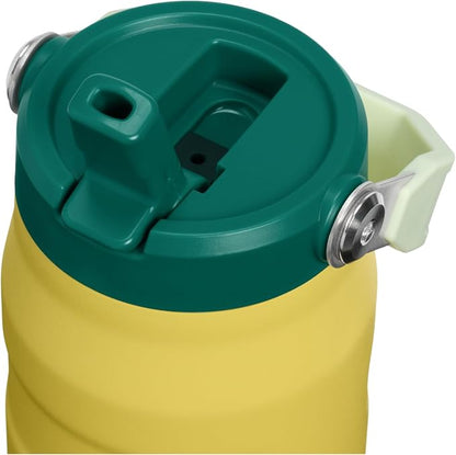 STANLEY IceFlow Flip Straw 2.0 Bottle, 24 oz, Daffodil Emerald