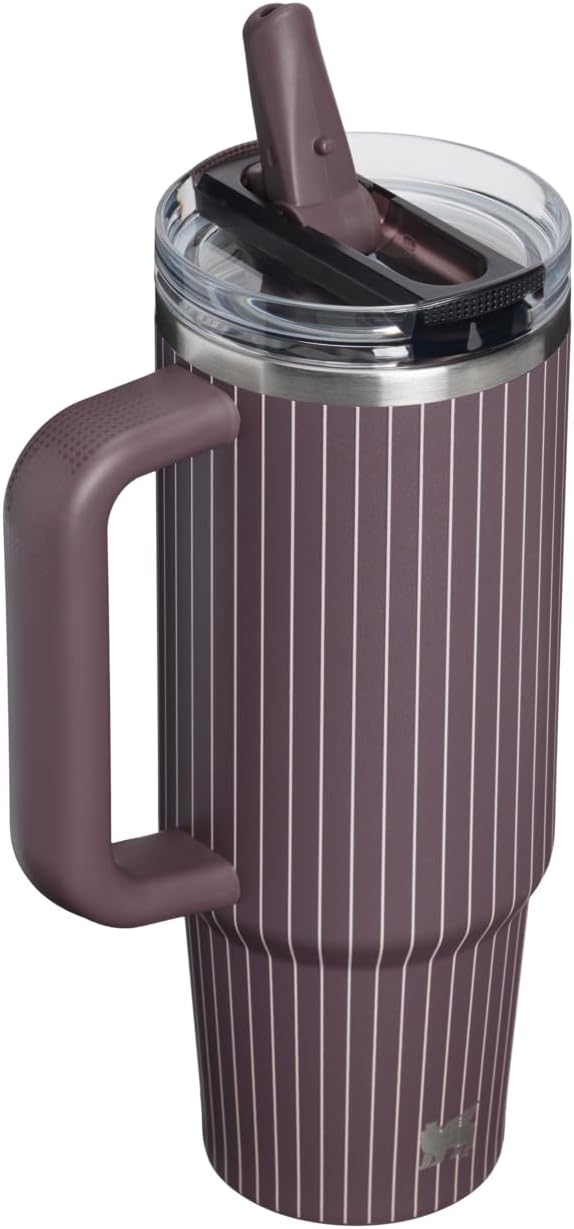 STANLEY Quencher ProTour Flipstraw Tumbler, 30 oz, Fig Pinstripe