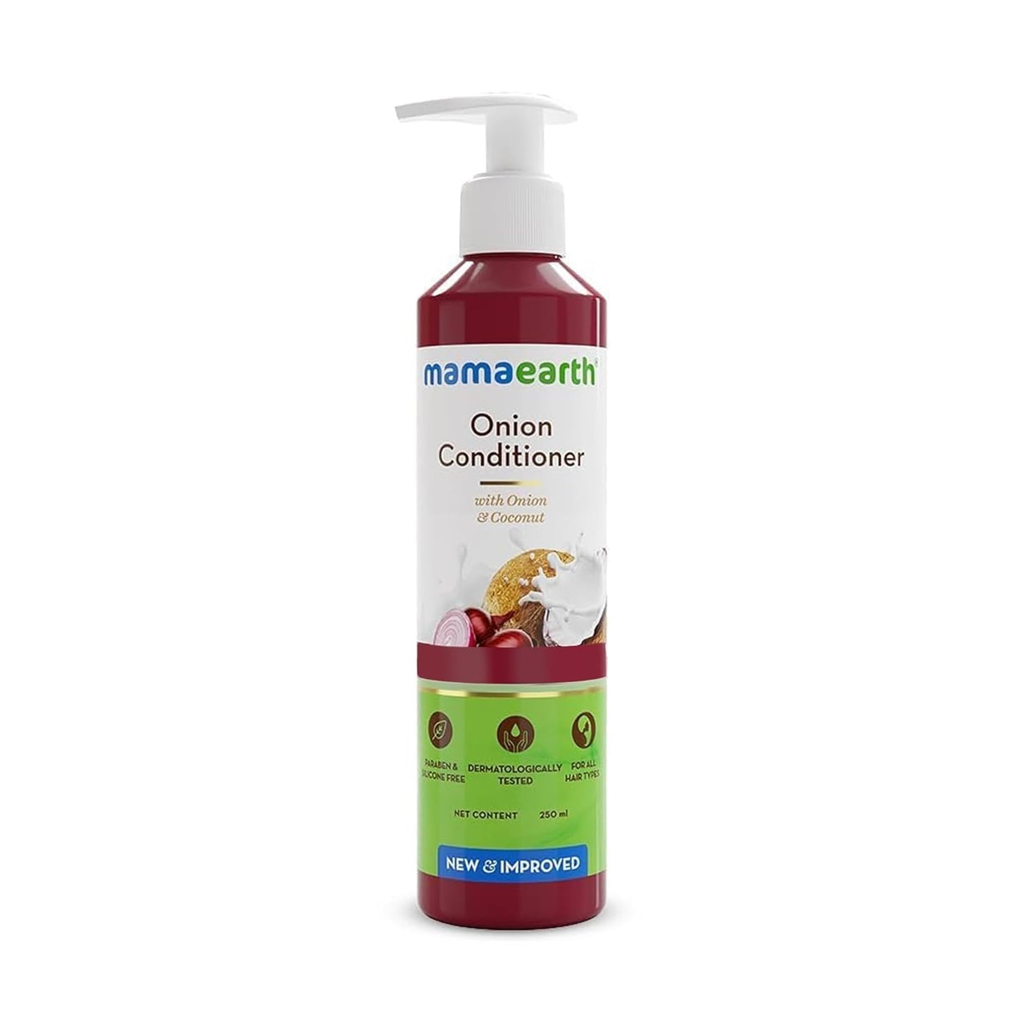 Mamaearth Onion Conditioner | Anti Hair Loss & Hair Growth with Coconut Oil | Organic Deep Conditioner for Color Treated Hair | 8.45 Fl Oz (250ml)