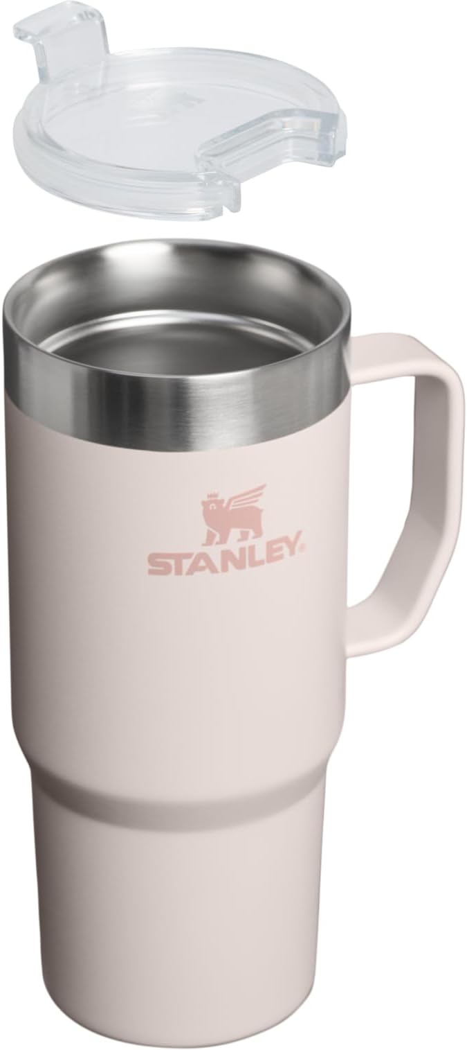 STANLEY The Everyday Suburban Mug | 16 oz | Drink Through Lid | Cup for Coffee, Tea and Drinks | Insulated Stainless Steel Coffee Mug | BPA-Free | Rose Quartz
