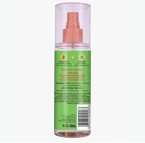 Tree Hut Frozen Honey Hair & Body Mist, Hydrating & Alcohol-Free Body Spray, Alcohol-Free Formula, Versatile Body Spray, 6 fl oz