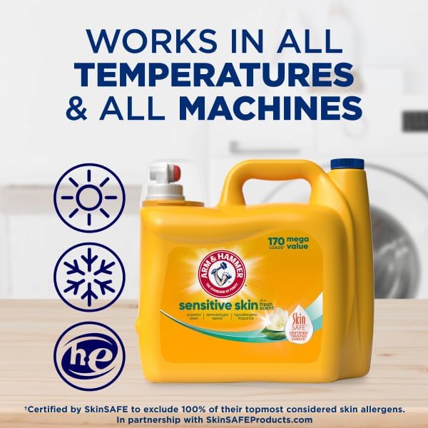 ARM & HAMMER Sensitive Skin Plus Fresh Scent Liquid Laundry Detergent
