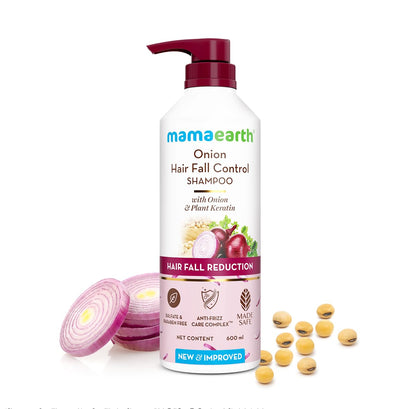 MAMAEARTH Onion Shampoo with Onion & Plant Keratin 20.29 Fl Oz (600ml)