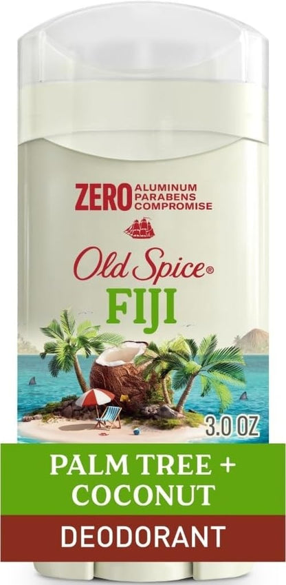 Old Spice Aluminum Free Deodorant for Men, 24/7 Lasting Freshness & Long Lasting Scent, 24/7 Sweat & Odor Protection, Fiji with Palm Tree + Coconut Scent, 3.0 oz
