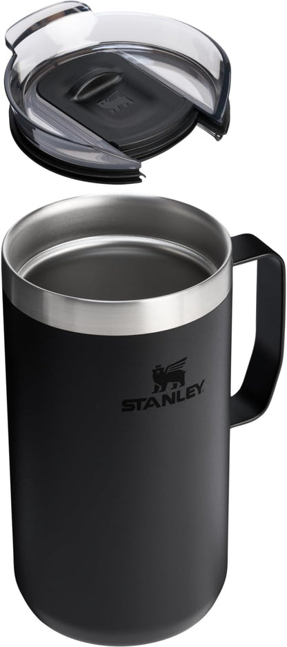 STANLEY Everyday Camp Mug 24oz | Drink Through Lid | Cup for Coffee, Tea and Drinks | Insulated Stainless Steel Coffee Mug | BPA-Free | Black 2.0