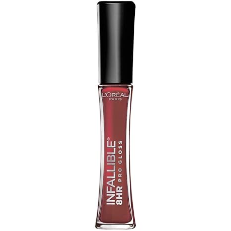 L’Oreal Paris Makeup Infallible 8 Hour Hydrating Lip Gloss, Cherry Flash, 0.21 Fl Oz