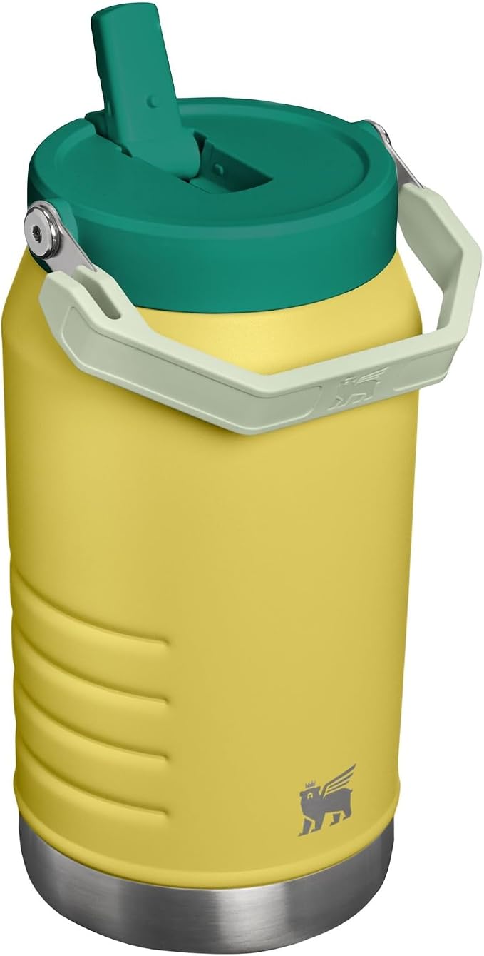 STANLEY IceFlow Flip Straw 2.0 Jug, 64 oz, Daffodil Emerald