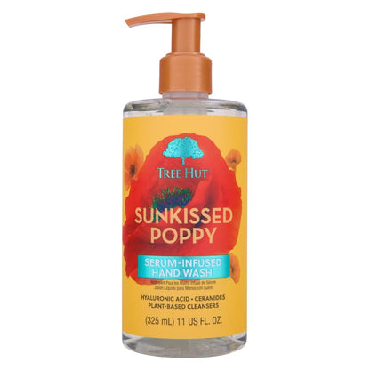 Tree Hut Sunkissed Poppy Serum Infused Hand Wash, Nourish & Hydrate Hands with Strengthening Skin Care, Long Lasting Scent, Cleanse & Lock in Moisture, 11 fl oz.