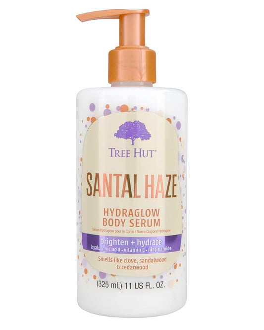 Tree Hut Santal Haze Hydraglow Hydraglow Body Serum, Brighten & Hydrate, with Hyaluronic Acid, Vitamin C & Niaciamide, 11 Oz.