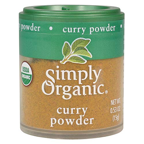 Simply Organic Curry Powder, Certified Organic, Kosher, Mini Spices | 0.53 Ounce (Pack of 1)