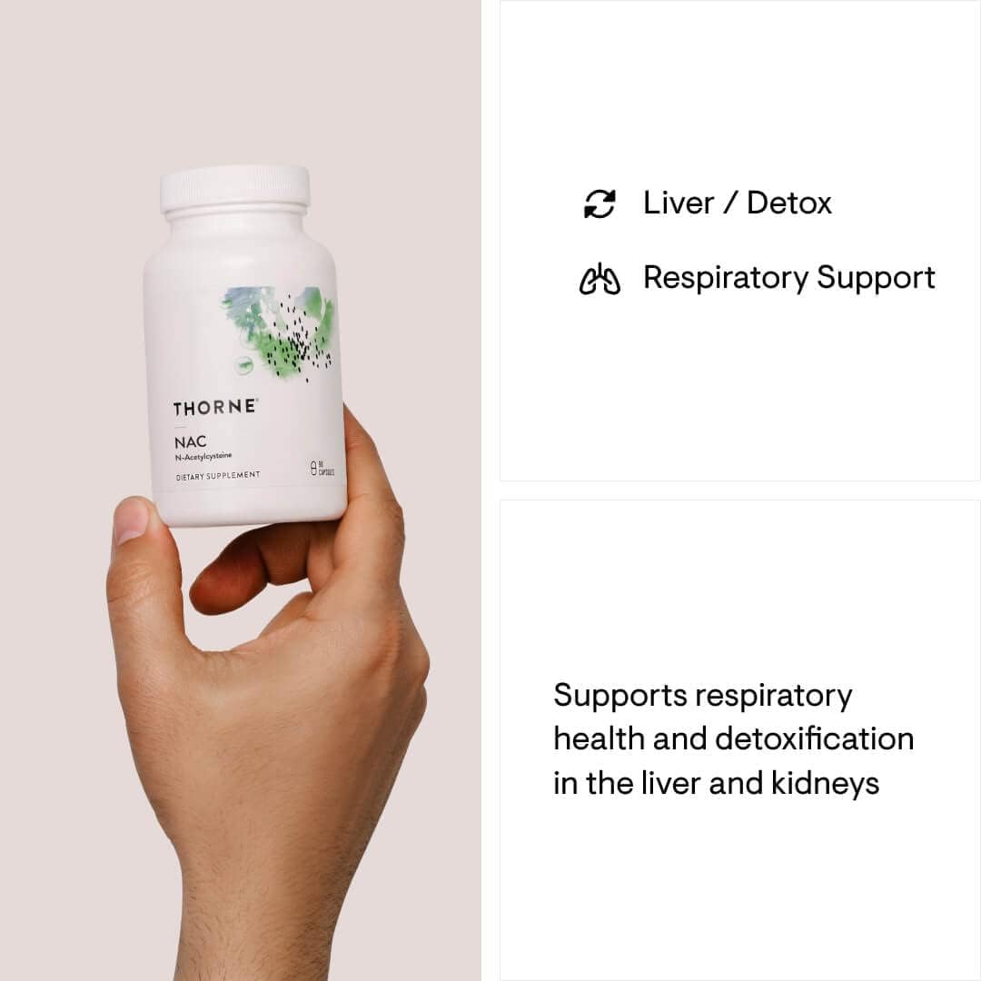 THORNE - Immune Support Duo - Quercetin Phytosome & NAC for Balanced Immune and Respiratory Wellness - 30 Servings