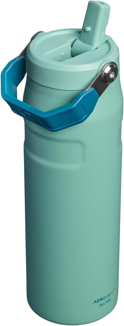 STANLEY IceFlow Flip Straw 2.0 Bottle, 24 oz, Spring Green