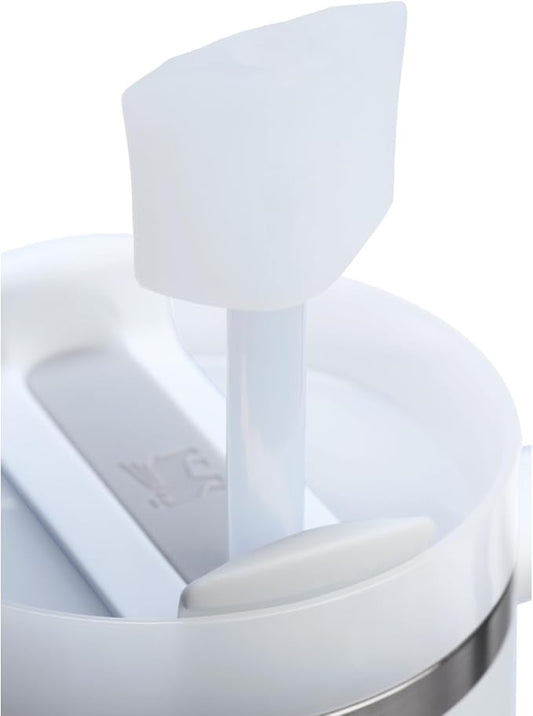Stanley Quencher Stay Smooth Anti-Pucker Straw Topper 2-Pack | Ergonomic Sip Through Straw Cap for Tumbler with Handle | Silicone Accessory for Drinking Cup | BPA-Free | Clear