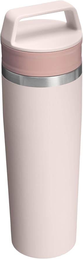 STANLEY Cafe To Go Travel Mug 20 oz | Leakproof Two-Part Drink Through Lid | Tumbler Cup for Coffee, Tea and Drinks | Insulated Stainless Steel Coffee Mug | BPA-Free | Rose Quartz