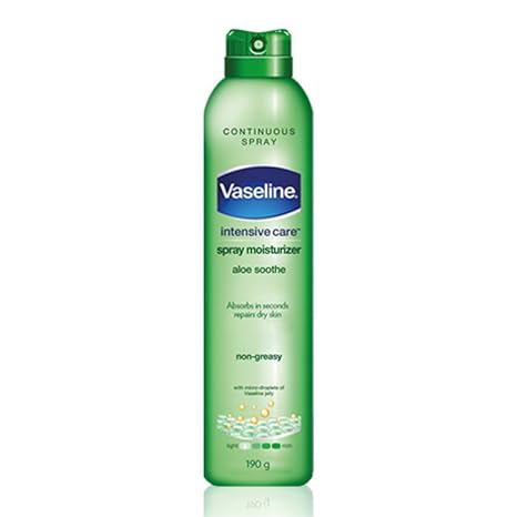 Vaseline Spray & Go Moisturizer, Aloe Fresh, 6.5 oz