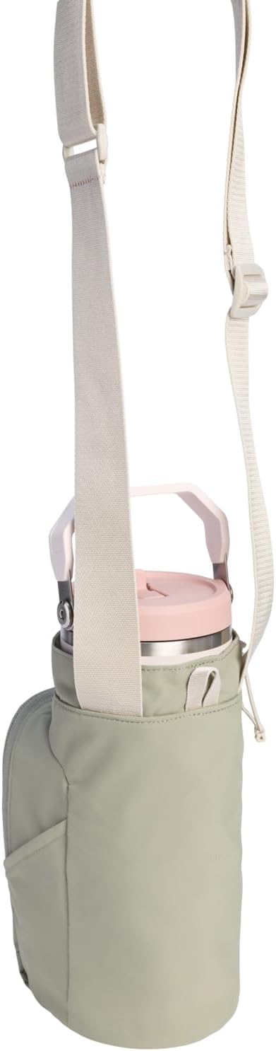 STANLEY Vitalize Carry-All Bag | Bottle Holder with Drawstring Cinch | Adjustable Shoulder Strap | Zippered Valuables Pocket | Durable Recycled Fabric | Sage Grey