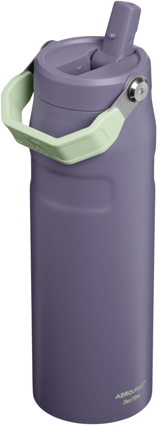 STANLEY IceFlow Flip Straw 2.0 Bottle, 24 oz, Purple Umbra