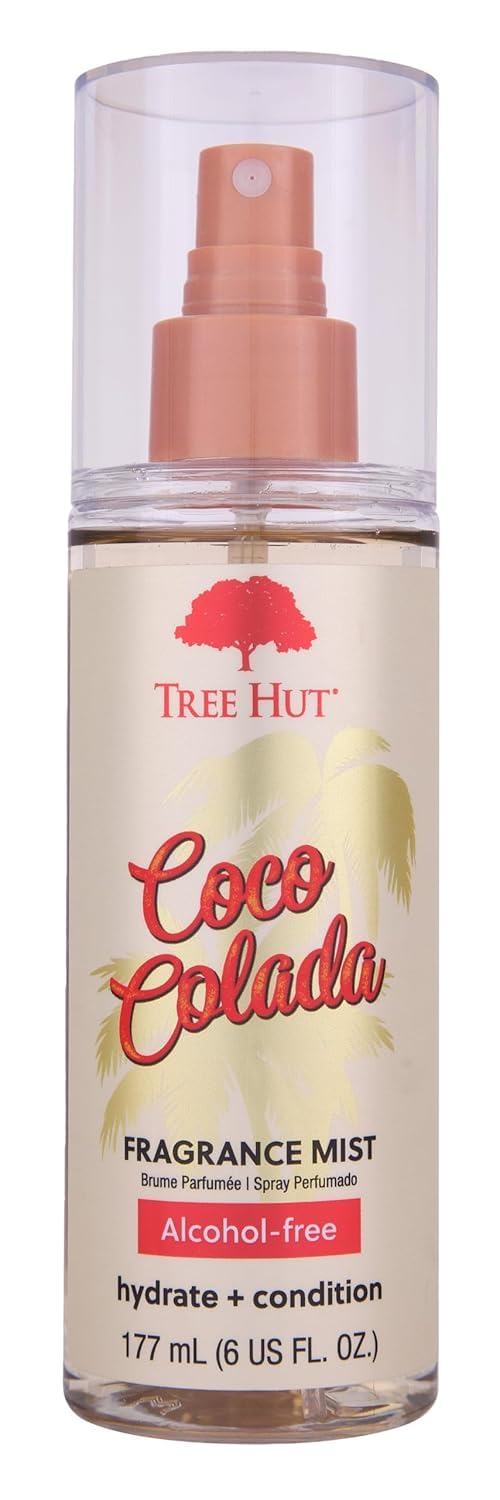 Tree Hut Coco Colada Hair & Body Mist, Hydrating & Alcohol-Free Body Spray, Summer Scent, Fragrance with Coconut and Pineaple Notes, 6 Fl Oz.