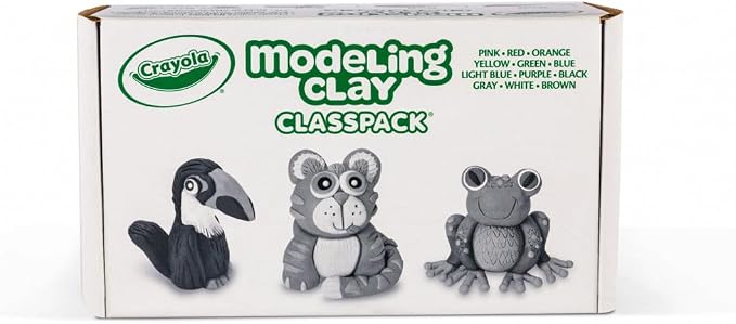 Crayola Modeling Clay Classpack (24 Packs), 12 Colors, Nontoxic, Teacher Classroom Must Haves, School Supplies for Kids | Teacher Supplies, Classroom Must Haves, Nontoxic Modeling Material, DIY Arts & Crafts, Screen Free Activities