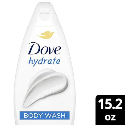 Dove Body Wash, Hydrate 6-Pack – Moisturizing Cleanser for Smooth, Soft Skin, 15.22 Oz Ea