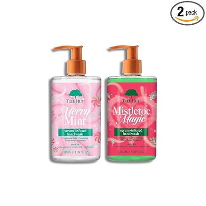 Tree Hut Holiday Hand Wash Duo Gift Set, Hydrating & Nourishing Cleansing with Shea Butter, Hyaluronic Acid & Ceramides, Gentle Refreshing Formula, Limited Edition Holiday Collection