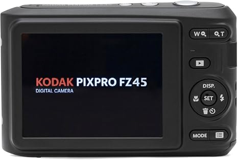 KODAK Pixpro FZ45 Digital Camera Bundle, Includes: SanDisk 64GB SDXC Memory Card, Spare Batteries and Card Reader (4 Items) (White)