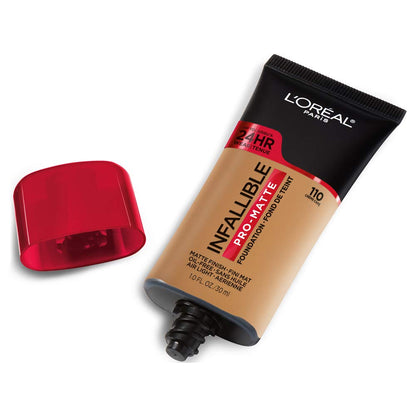 L'Oreal Paris Cosmetics Makeup Infallible Pro-Matte Liquid Longwear Foundation, Créme Café, 1 fl oz. (Pack of 2)