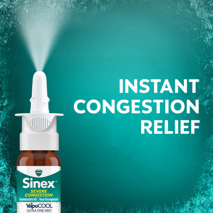 Vicks Sinex SEVERE CONGESTION VapoCOOL Nasal Spray, Sinus Medicine, 0.5 fl oz