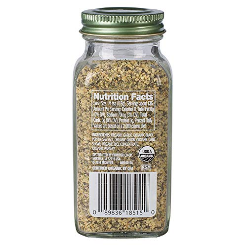 Simply Organic Garlic Pepper, 3.73 Ounce Jar, Blended with Pepper Sea Salt and Onion for Robust Flavor to any Dish