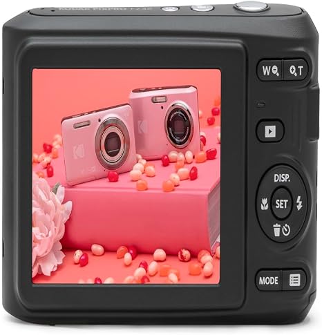 KODAK PIXPRO FZ45 16MP Compact Digital Camera, 4X Optical Zoom, AA, Pink