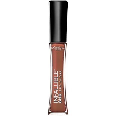 L’Oreal Paris Makeup Infallible 8 Hour Hydrating Lip Gloss, Barely Nude, 0.21 Fl Oz