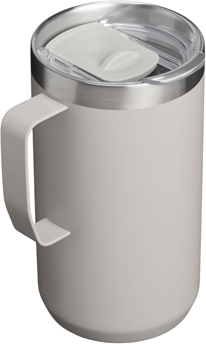 STANLEY Everyday Camp Mug 24oz | Drink Through Lid | Cup for Coffee, Tea and Drinks | Insulated Stainless Steel Coffee Mug | BPA-Free | Ash