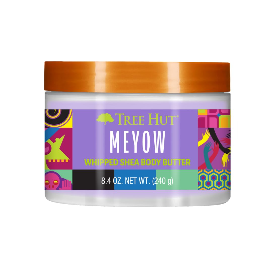 Tree Hut Meyow Whipped Shea Body Butter, Hydrating & Nourishing Body Lotion with Natural Oils, Moisturizer for Soft & Smooth Skin, Limited Edition, Fall Scent, 8.4 Fl Oz