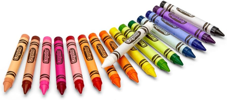Binney & Smith Crayola Large Crayon Set, Lift-Lid Box, Assorted Colors, Box Of 16