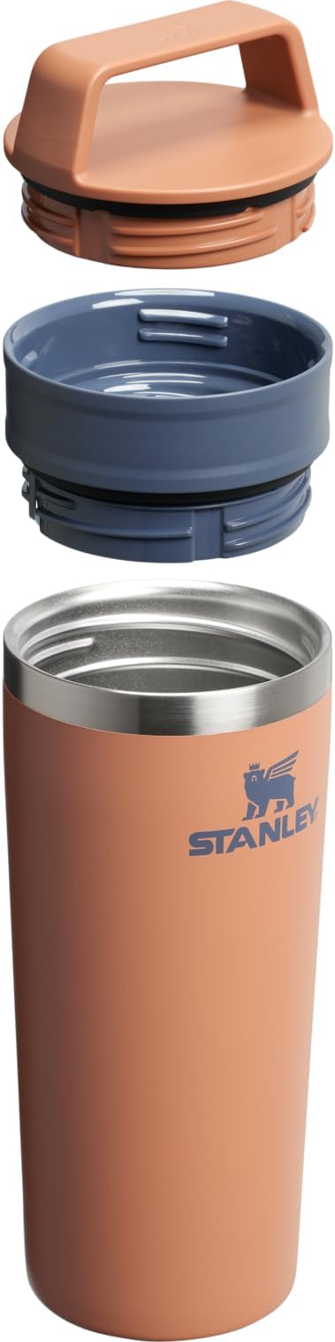 STANLEY Cafe To Go Travel Mug 16 oz | Leakproof Two-Part Drink Through Lid | Tumbler Cup for Coffee, Tea and Drinks | Insulated Stainless Steel Coffee Mug | BPA-Free | Toast