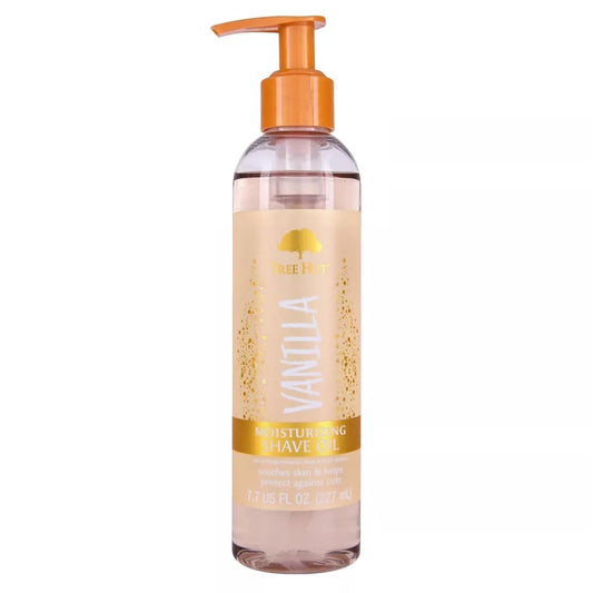 Tree Hut Vanilla Moisturizing Shave Oil, Hydrating Gel-to-Oil Formula for a Close, Smooth Shave, Made with Shea Butter, For All Skin Types, 7.7 fl oz