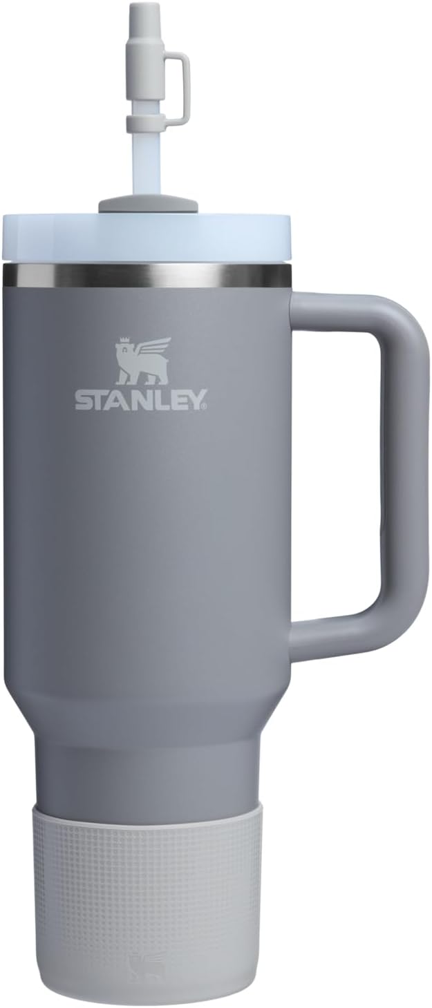 Stanley Quencher Boot and Straw Cover Cap | Anti-Slip Silicone Protector for Tumbler with Handle | Accessory Set for Stainless Steel Drinking Cup | BPA-Free