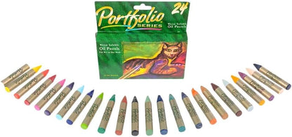 Crayola Portfolio Series Oil Pastels, Water Soluble, 24 Count, Colors May Vary
